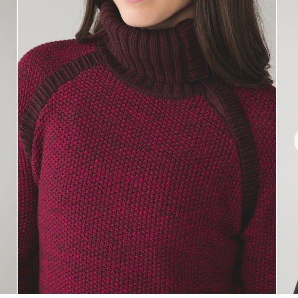 Lululemon passage to Prana sweater in berry rumble/Heathered Bordeaux drama - Picture 10 of 11